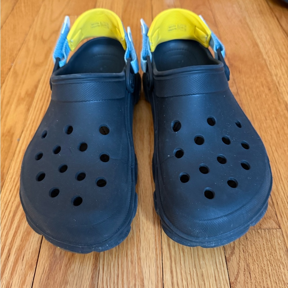 Black and Yellow Clogs